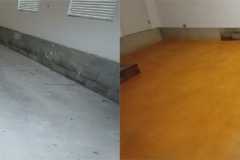GARAGE FLOOR BEFORE AND AFTER